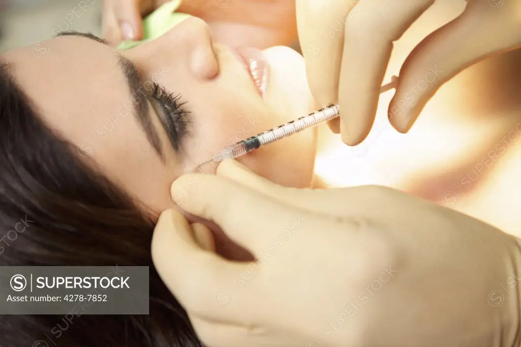 Close up of Woman Receiving Botox Injection