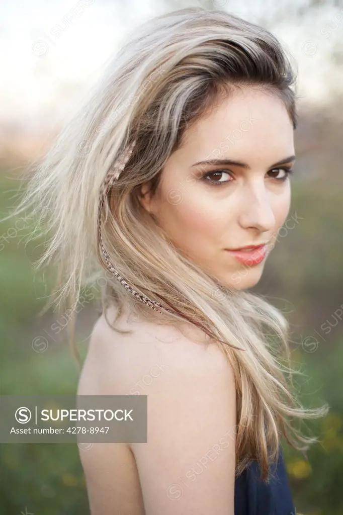 Young Woman Looking Over Shoulder