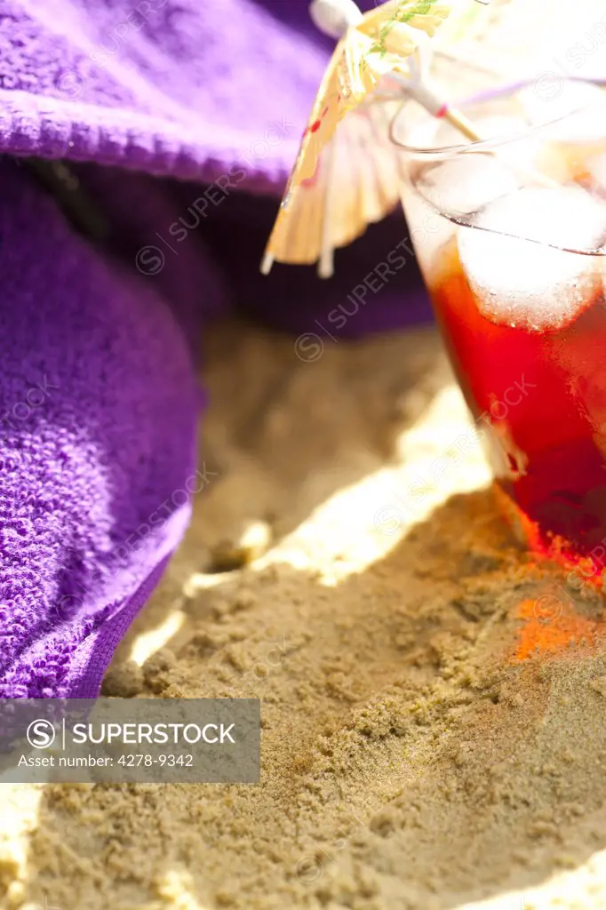 Cocktail on Beach, Close up view
