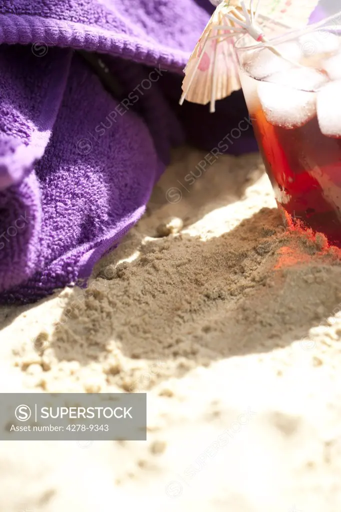 Cocktail on Beach, Close up view