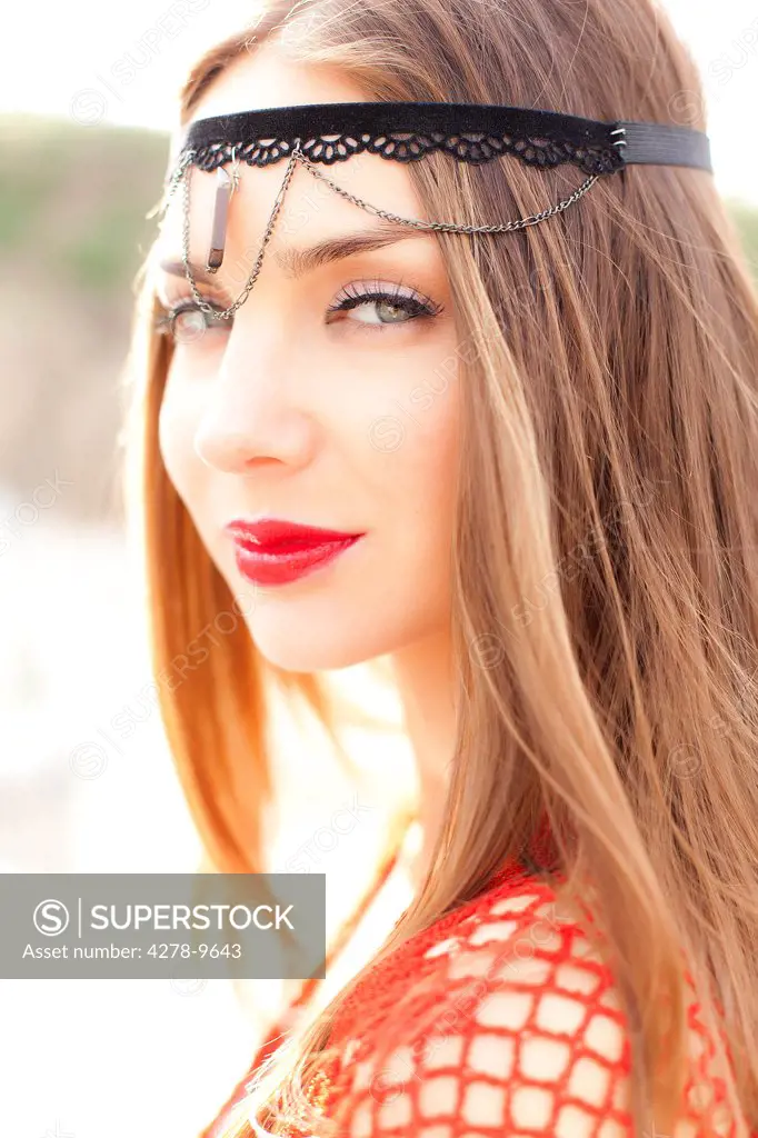 Close up Portrait of Young Woman