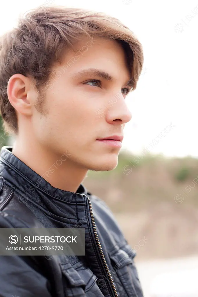 Close up Profile of Man