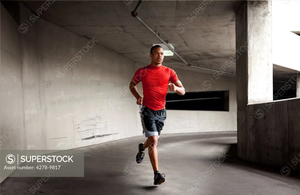 Man Running Outdoors