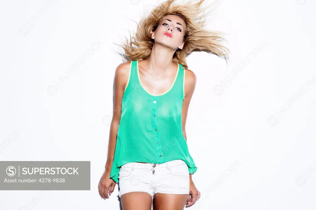 Woman Flipping Hair
