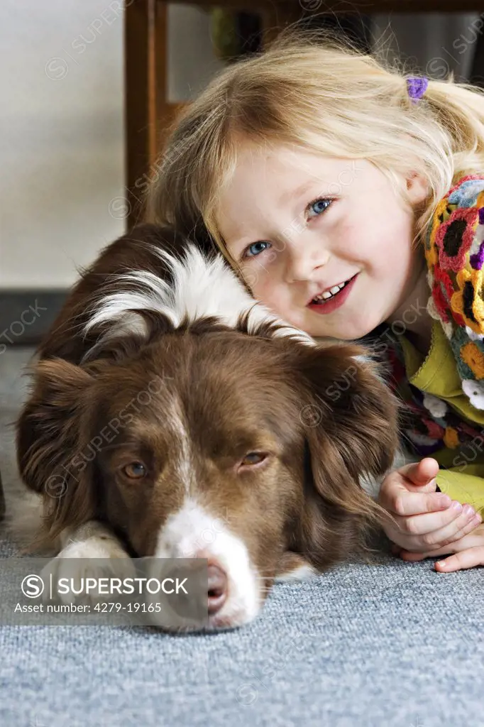 girl with Border Collie