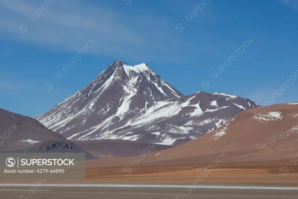View from mountain pass Paso de Jama near San Pedro de Atacama, Chile