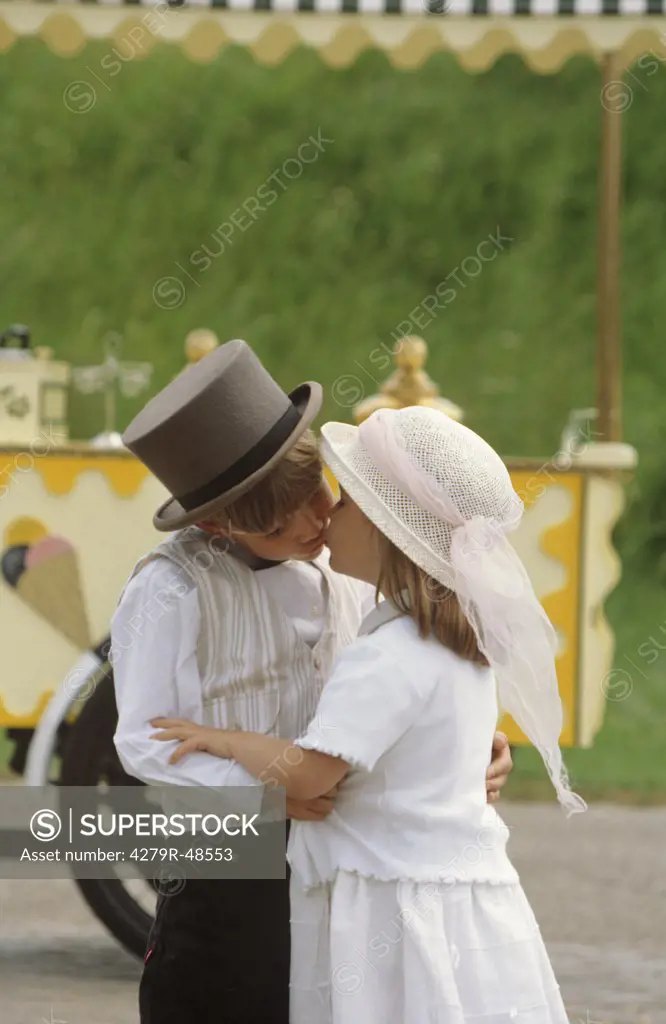 girl and boy - kissing