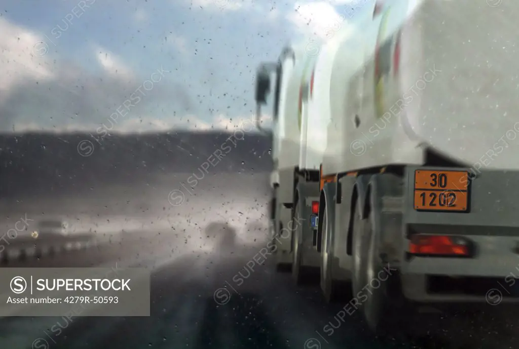 truck on motorway