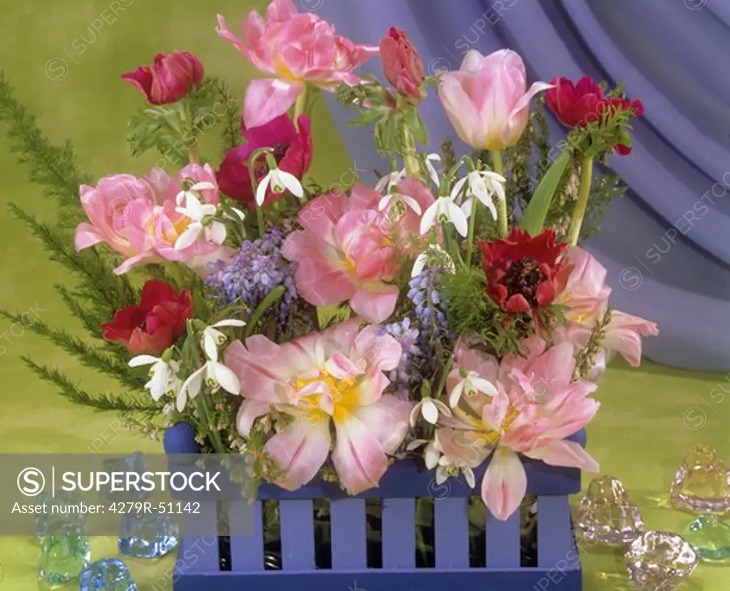 bouquet with tulips , anemones ,