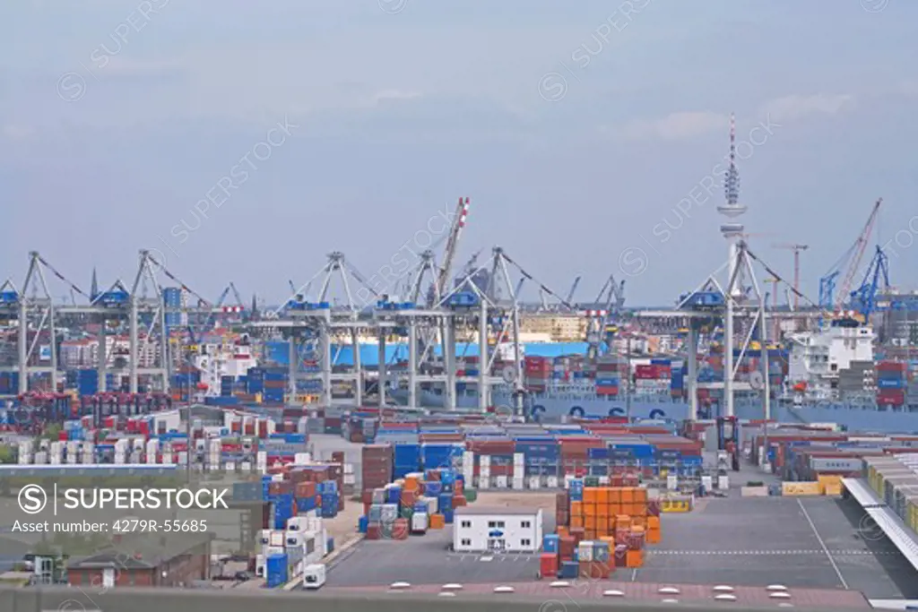Harbor Hamburg - Container Terminal Tollerort