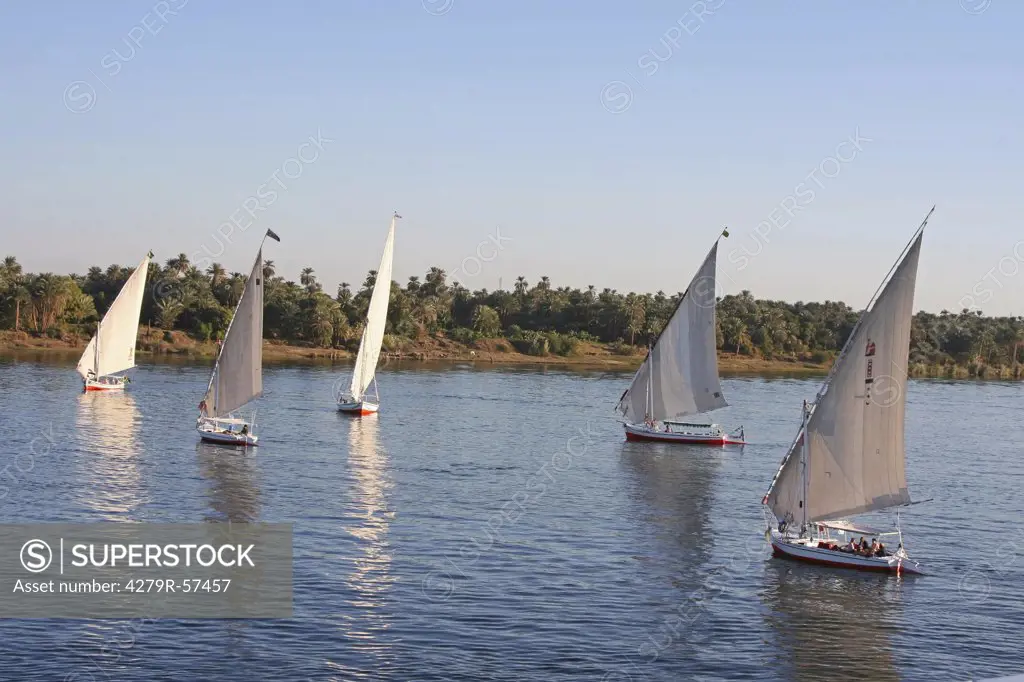 Egypt, sailing boats on the Nile