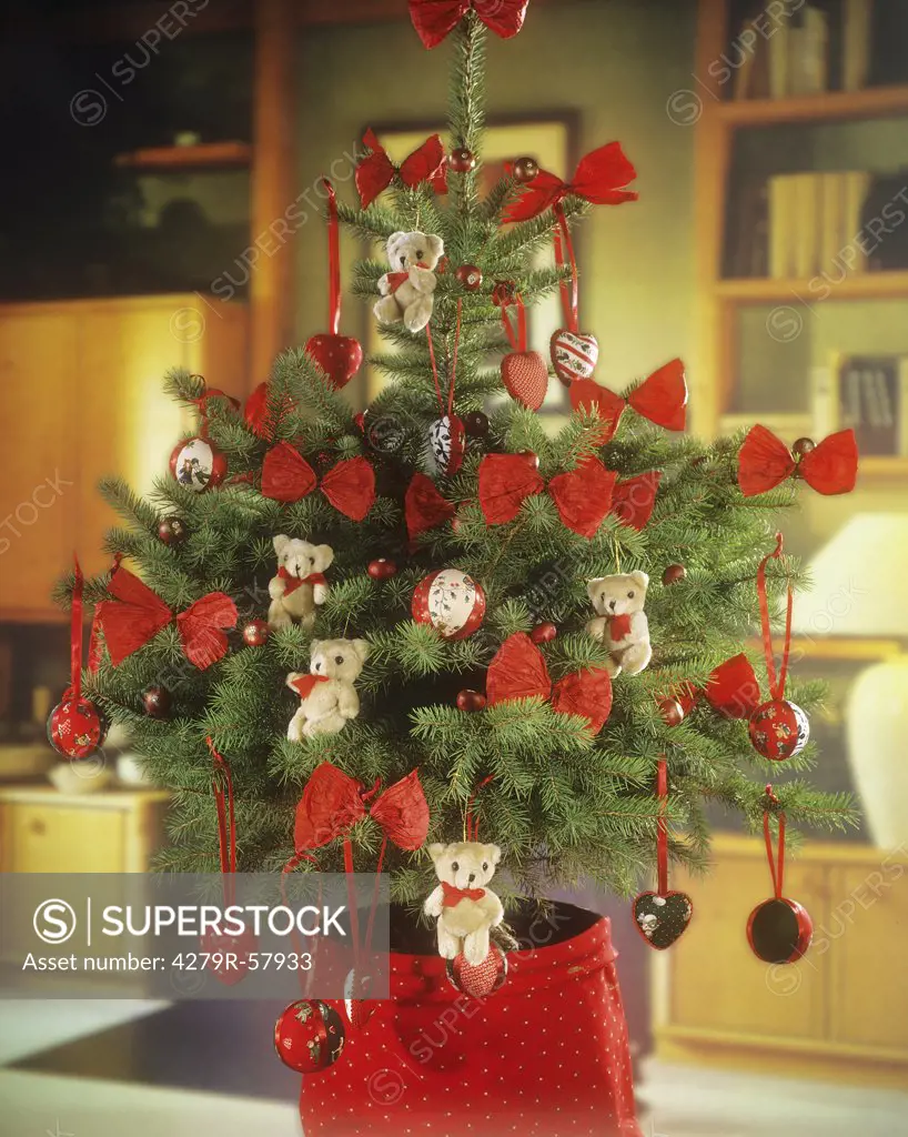 Christmas tree - decorated with Teddybears