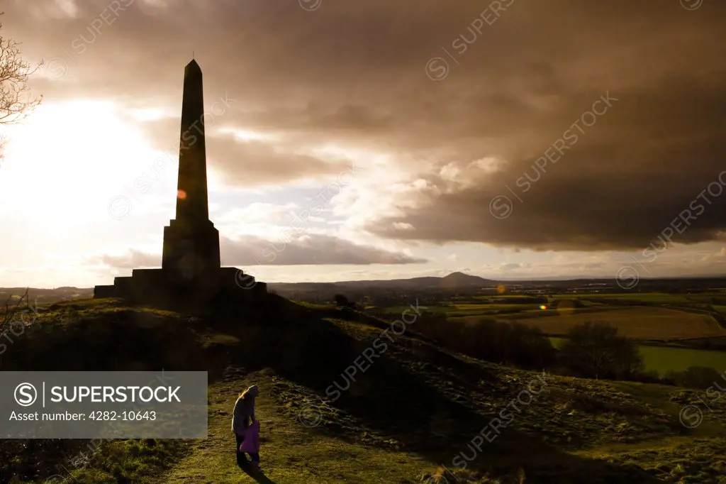 England, Shropshire, Lilleshall. Lilleshall monument, erected in 1833 by the tenants of the village in memory of their landlord George Leveson Gower, First Duke of Sutherland.