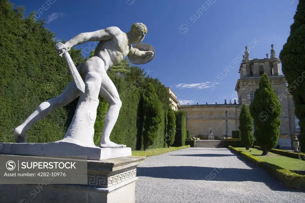 England, Oxfordshire, Blenheim Palace. Gardens of Blenheim Palace.