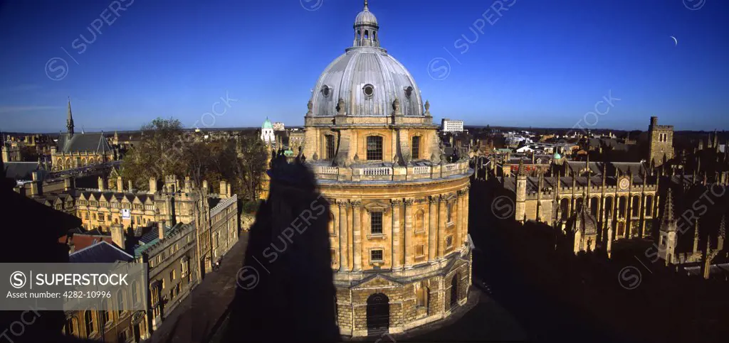 England, Oxfordshire, Oxford. Oxford panorama from top of St Mary's Church.