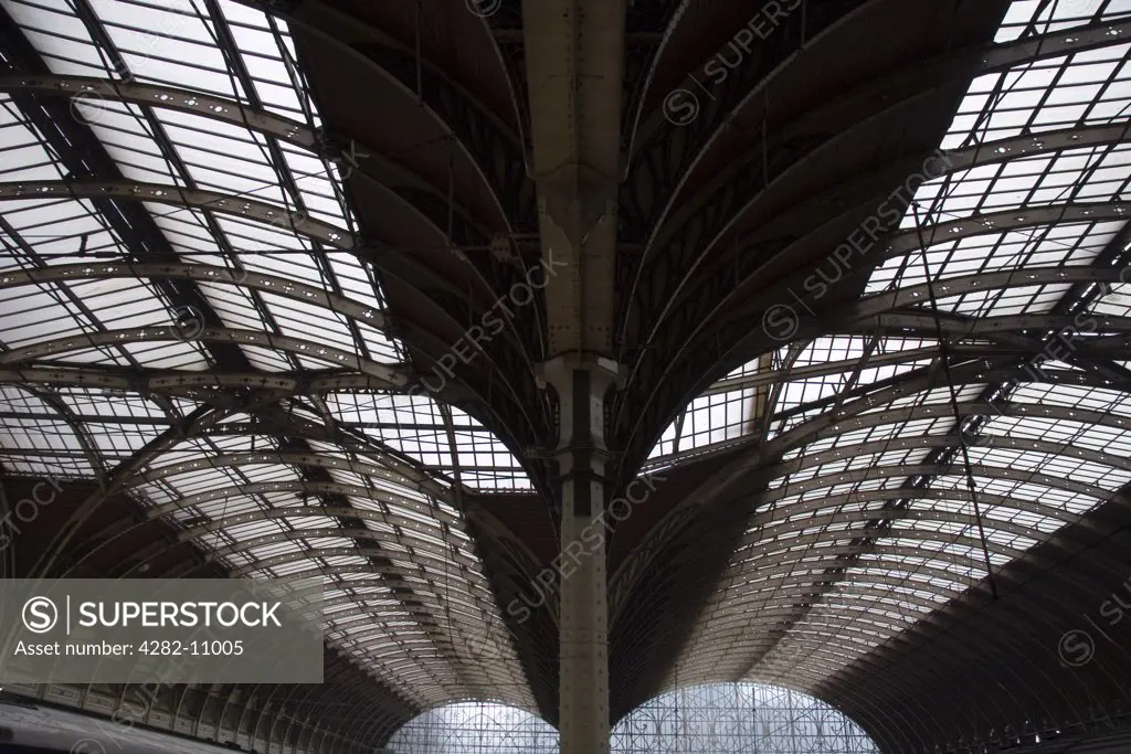 England, London, Paddington Station. Rooftop of Paddington Station.