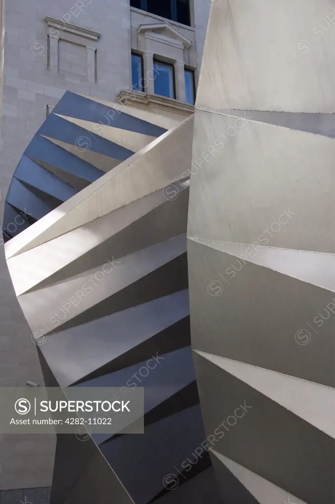 England, London, Ave Maria Lane. Abstract sculpture.
