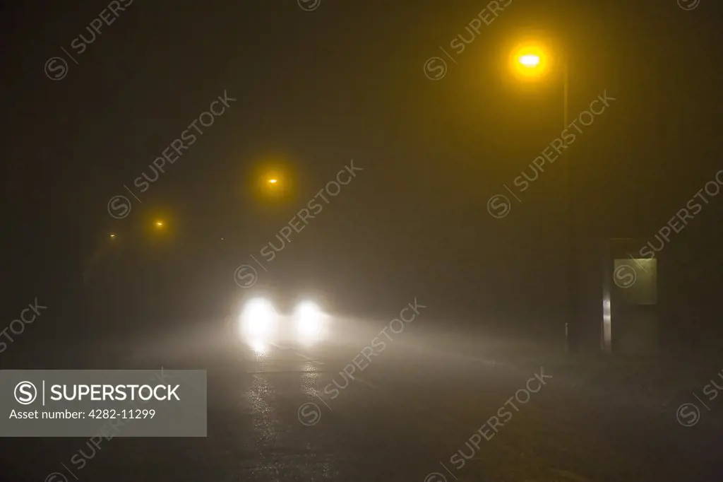 England, Oxfordshire, Radley. November fog in Radley.