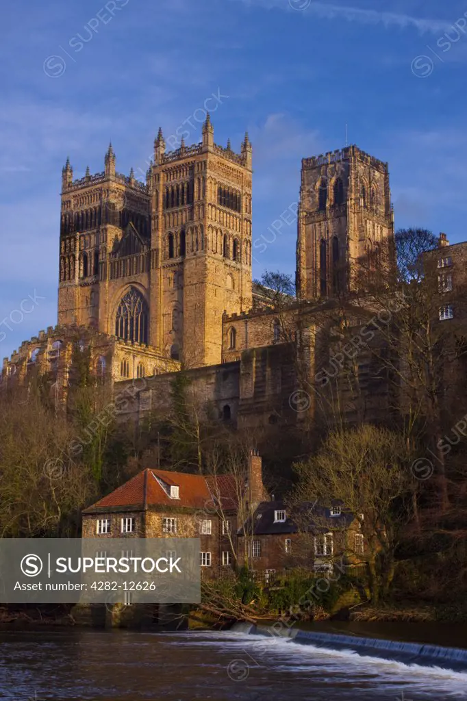 England, County Durham, Durham. Fulling Mill, on the banks of the River Wear, below Durham Cathedral.