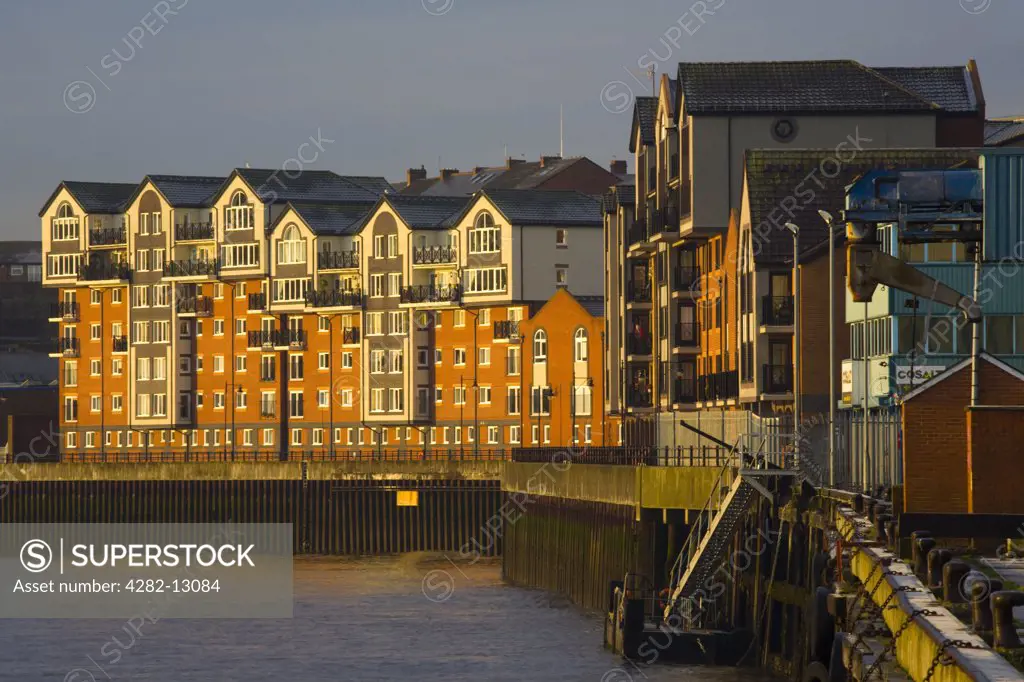 England, Tyne and Wear, North Shields. Apartments on the North Shields Quayside.