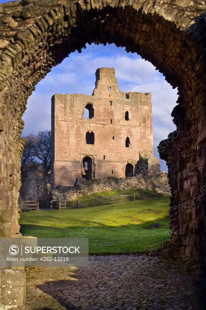 England, Northumberland, Norham. Norham Castle standing guard over one of the main crossing points on the lower Tweed. The border castle was the most often attacked by the Scots and once called 'the most dangerous and adventurous place in the country'.