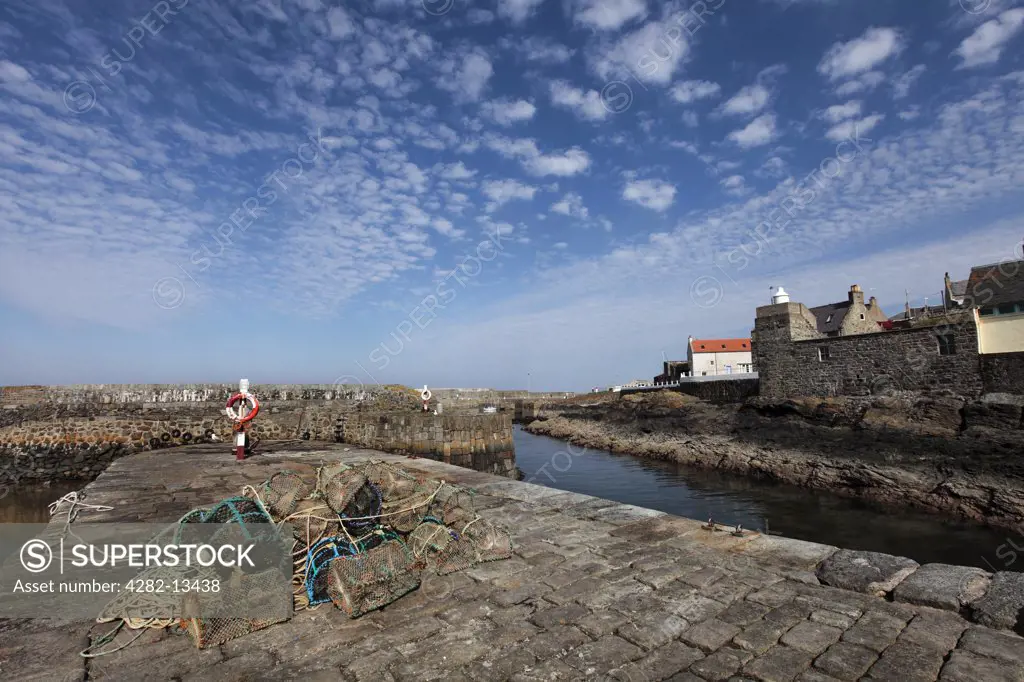 Scotland, Aberdeenshire, Portsoy. Portsoy Harbour, completed in 1693 is possibly the oldest natural harbour in Europe.