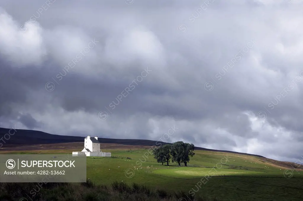 Scotland, Aberdeenshire, Corgarff, Strathdon. Corgarff Castle at the head of Strathdon. Originally built around 1550 the castle has been of strategic importance guarding the main route from Deeside to Speyside.