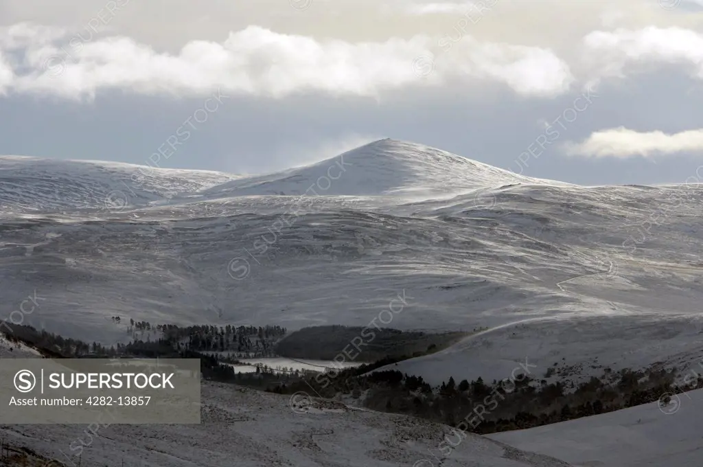 Scotland, Aberdeenshire, Grampians. A view over the Grampians to Mount Keen.