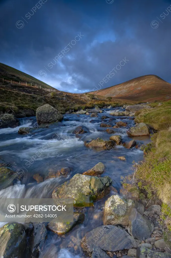 England, Cumbria, Lake District National Park. The River Caldew flowing through the Lake District National Park.