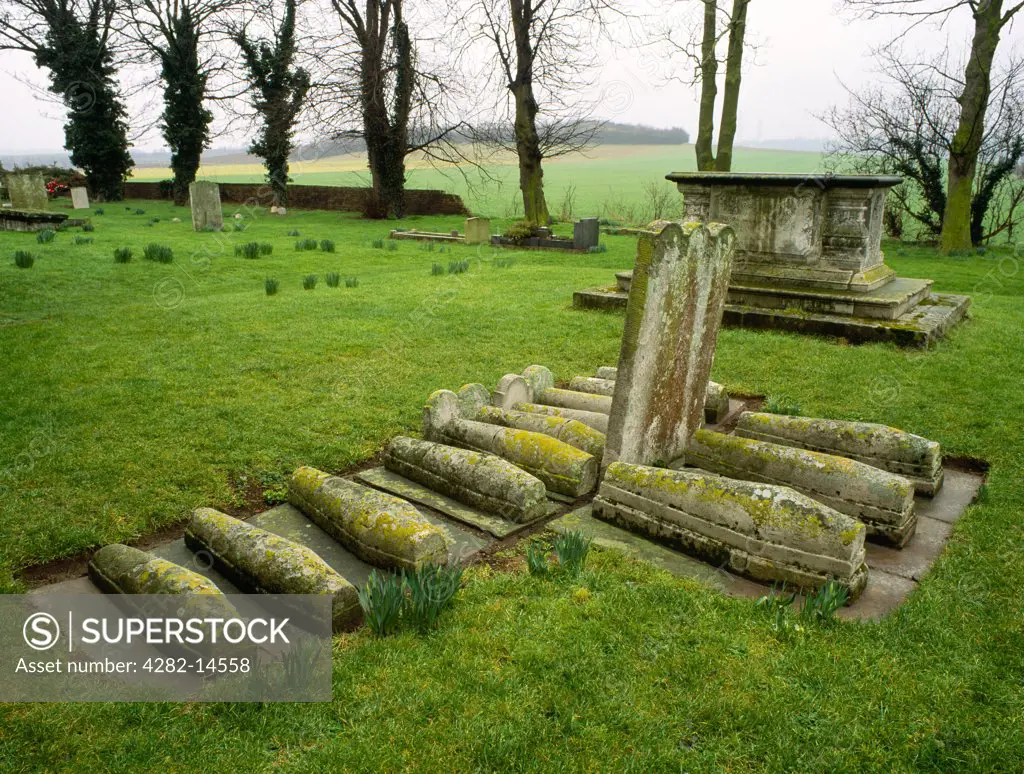 England, Kent, Cooling. Two groups of children's graves known as Pip's Graves in St James' churchyard on the Hoo Peninsula.