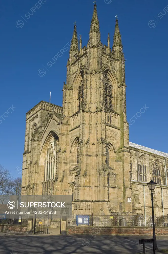 England, East Riding of Yorkshire, Bridlington. West Front of Bridlington Priory Church (St Mary).