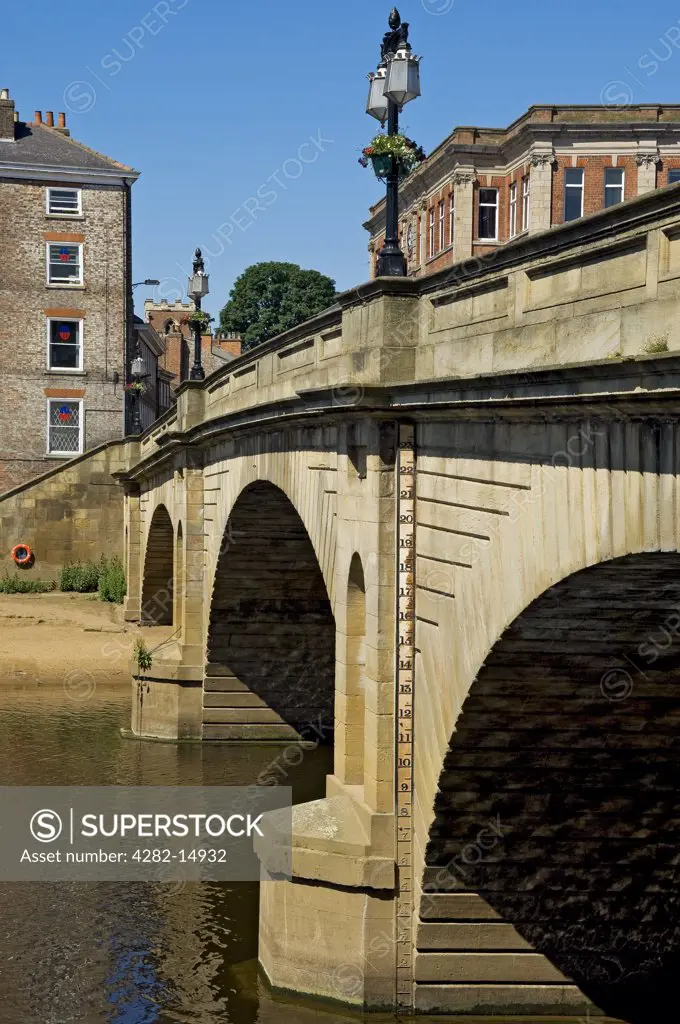 England, North Yorkshire, York. Ouse Bridge over the River Ouse.
