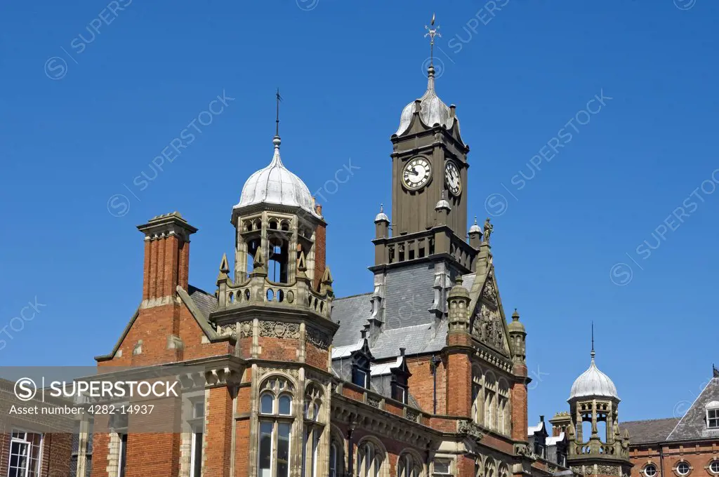England, North Yorkshire, York. York Magistrates' Court, an imposing Victorian building in Clifford Street built in 1891.