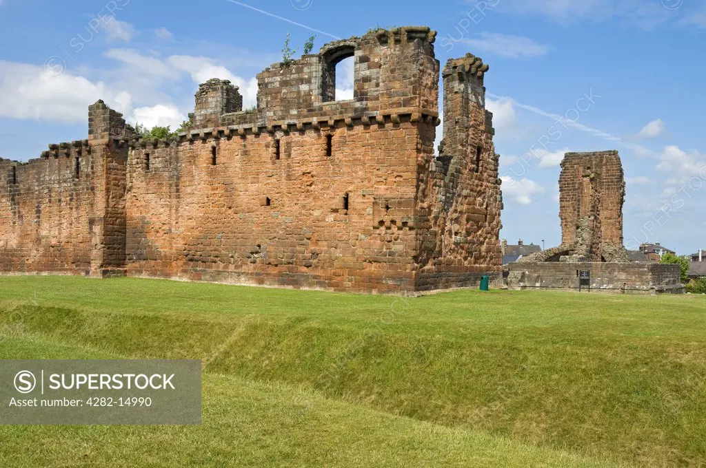 England, Cumbria, Penrith. The ruins of Penrith Castle, once a royal fortress for Richard, Duke of Gloucester before he became King Richard III in 1483.