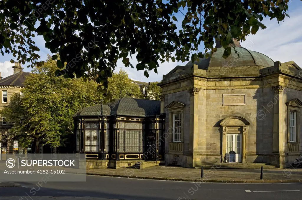 England, North Yorkshire, Harrogate. Royal Pump Room Museum housed in an octagonal building built in 1842 by Isaac Shutt. The museum tells the story of Harrogate as a Spa.