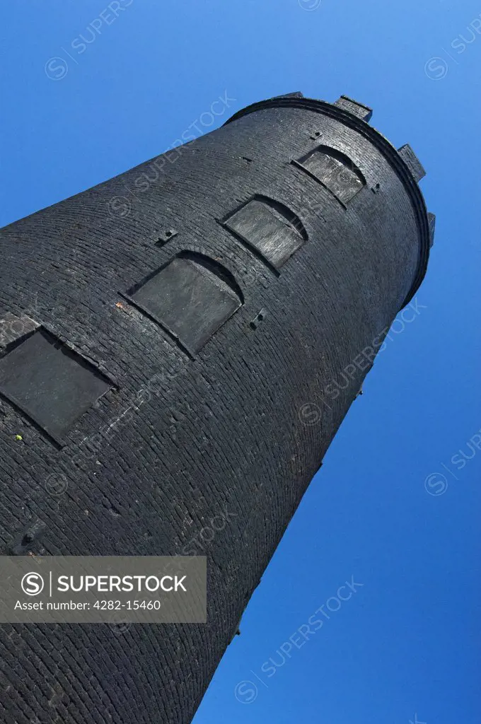 England, East Riding of Yorkshire, Beverley. View up The Black Mill, a monument, formerly a windmill, in an area known as Beverley Westwood.