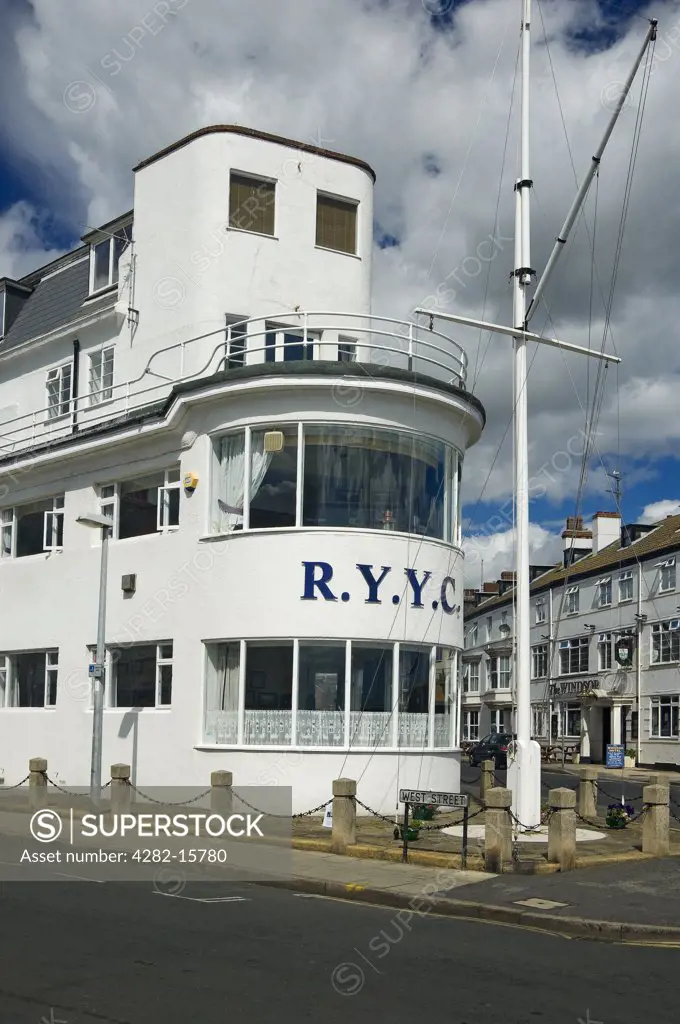 England, East Riding of Yorkshire, Bridlington. Exterior of the Royal Yorkshire Yacht Club in Windsor Crescent.