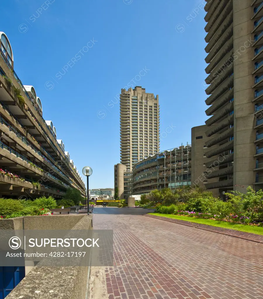 England, London, Barbican. The Barbican Estate in the City of London, built between 1965 and 1976.