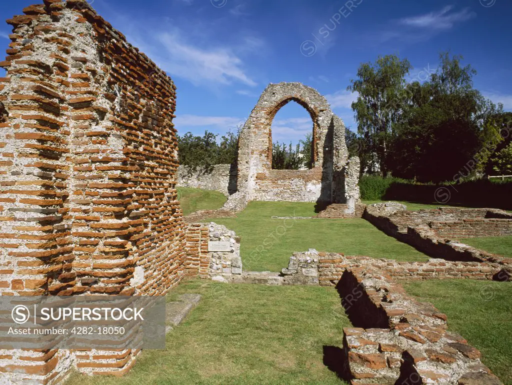 England, Kent, Canterbury. The remains of St Pancras Chapel within the precincts of St Augustine's Abbey.