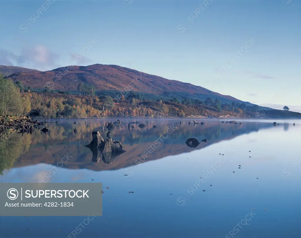 Scotland, Highland, Glen Affric. Reflections in Glen Affric.