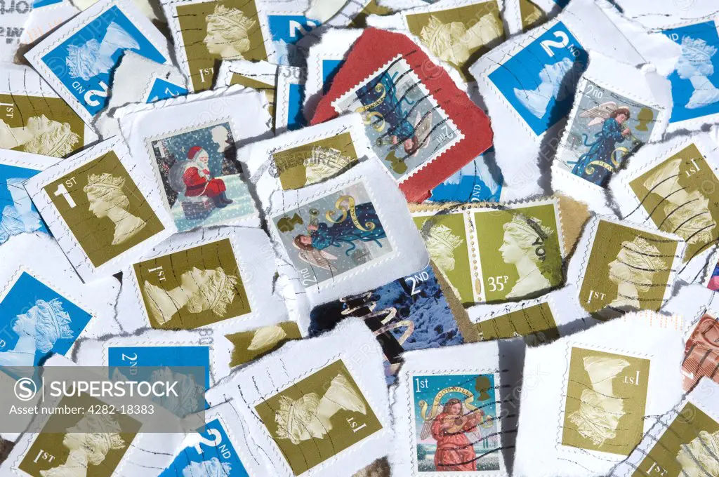 England. Assorted used British stamps.