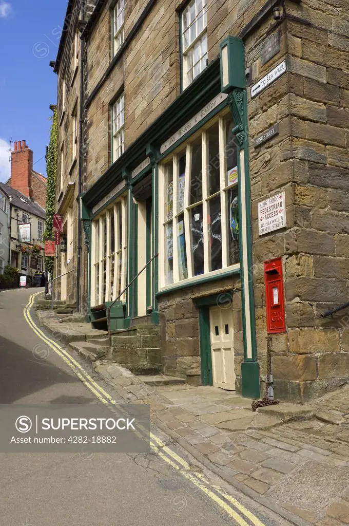 England, North Yorkshire, Robin Hoods Bay. The old post office on King Street.