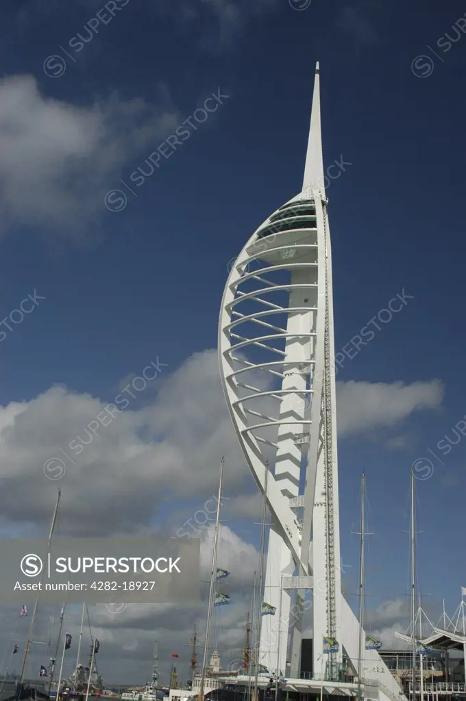 England, Hampshire, Portsmouth. Spinaker Tower at Gunwharf Quays.
