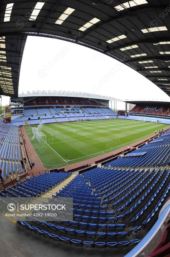 England, West Midlands, Birmingham. Inside Villa Park Stadium, home of Aston Villa Football Club.