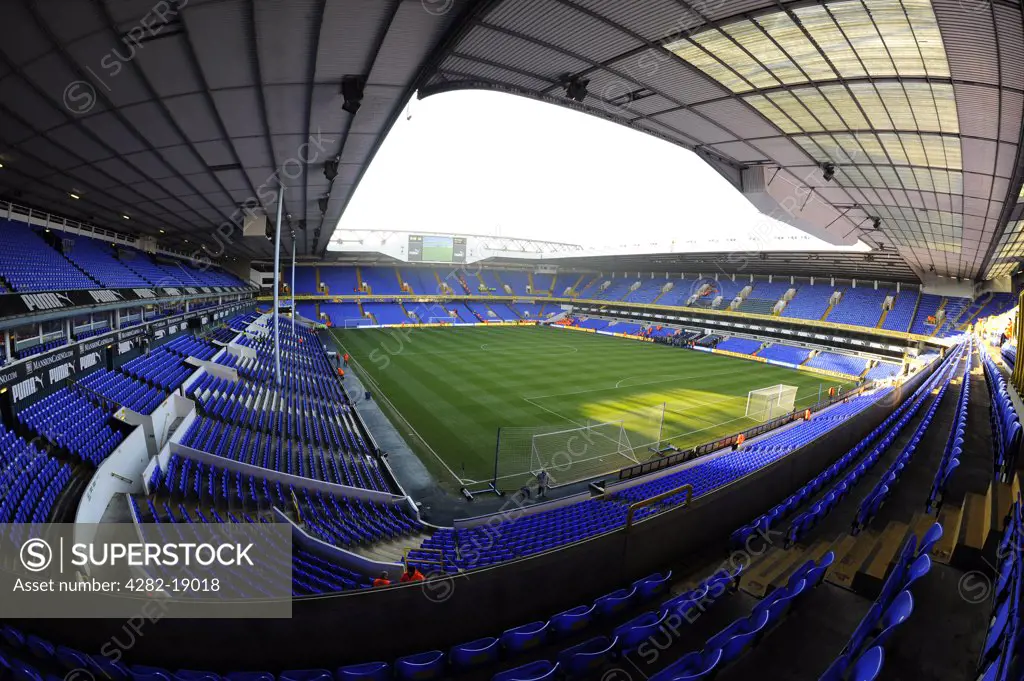England, London, Tottenham. Inside White Hart Lane Stadium, home of Tottenham Hotspur Football Club also known as Spurs.