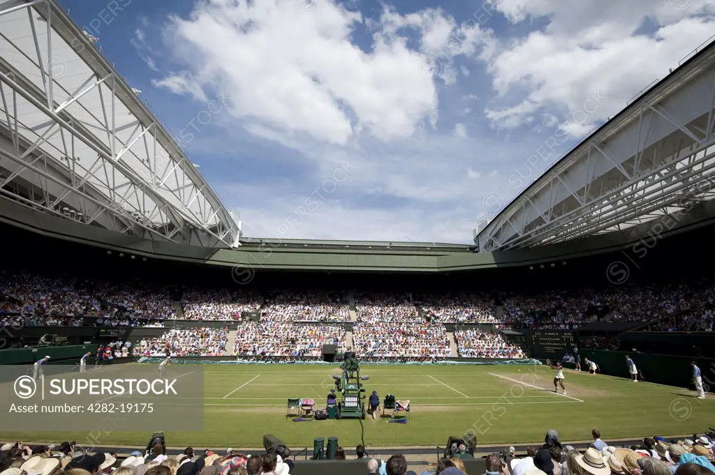 England, London, Wimbledon. Action from the Ladies Singles Final on Centre Court at the Wimbledon Tennis Championships 2010.