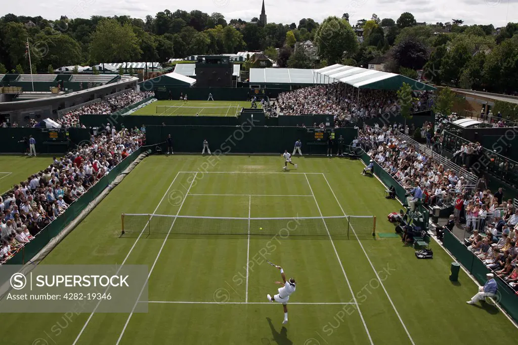 England, London, Wimbledon. View of court 7 during the Wimbledon Tennis Championships 2008.
