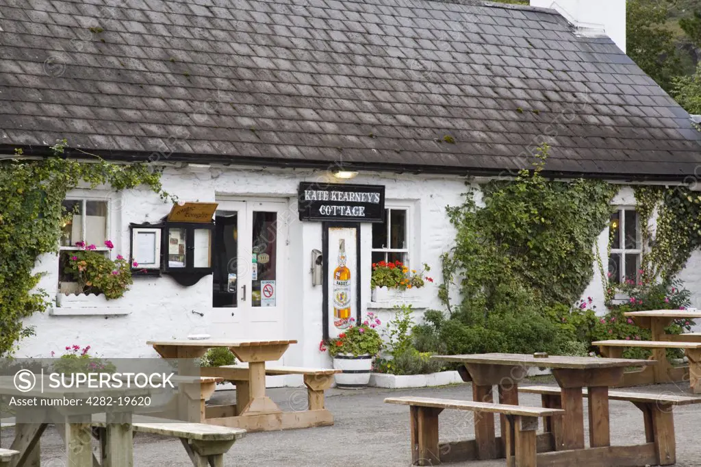 Republic of Ireland, County Kerry, Killarney. Kate Kearney's Cottage restaurant at the start of the Gap of Dunloe. It has been in same family for 150 years.