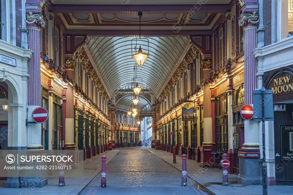 The entrance to Leadenhall Market in London.