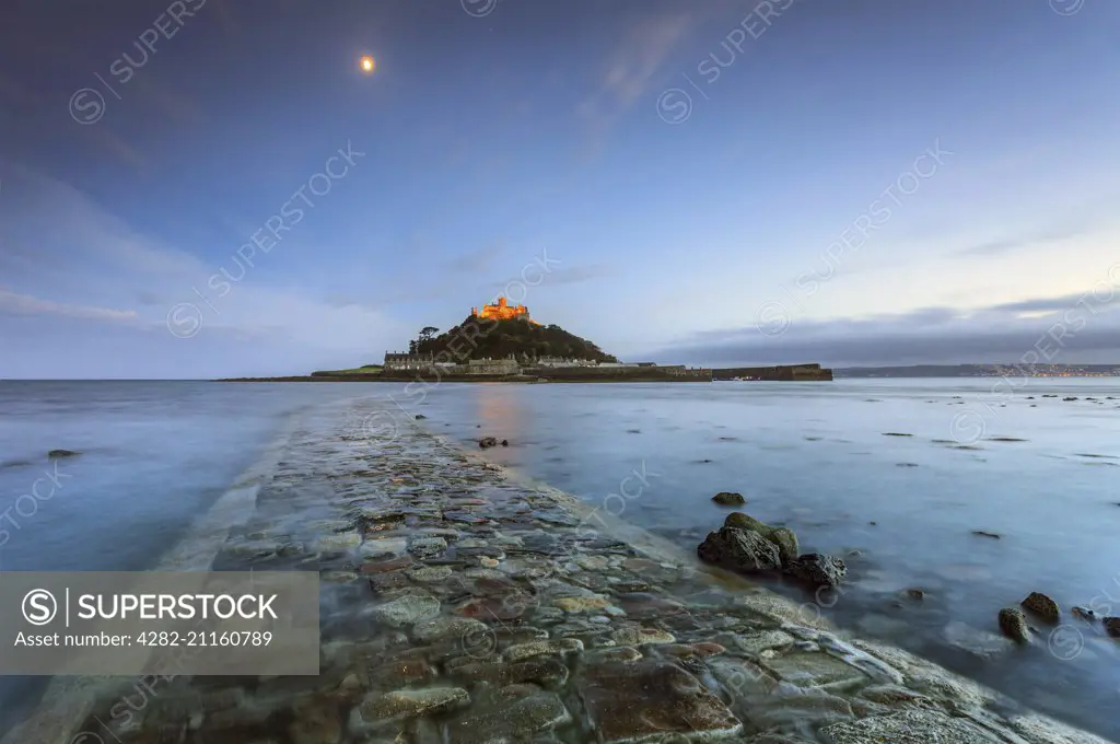 St Michael's Mount captured from the causeway.